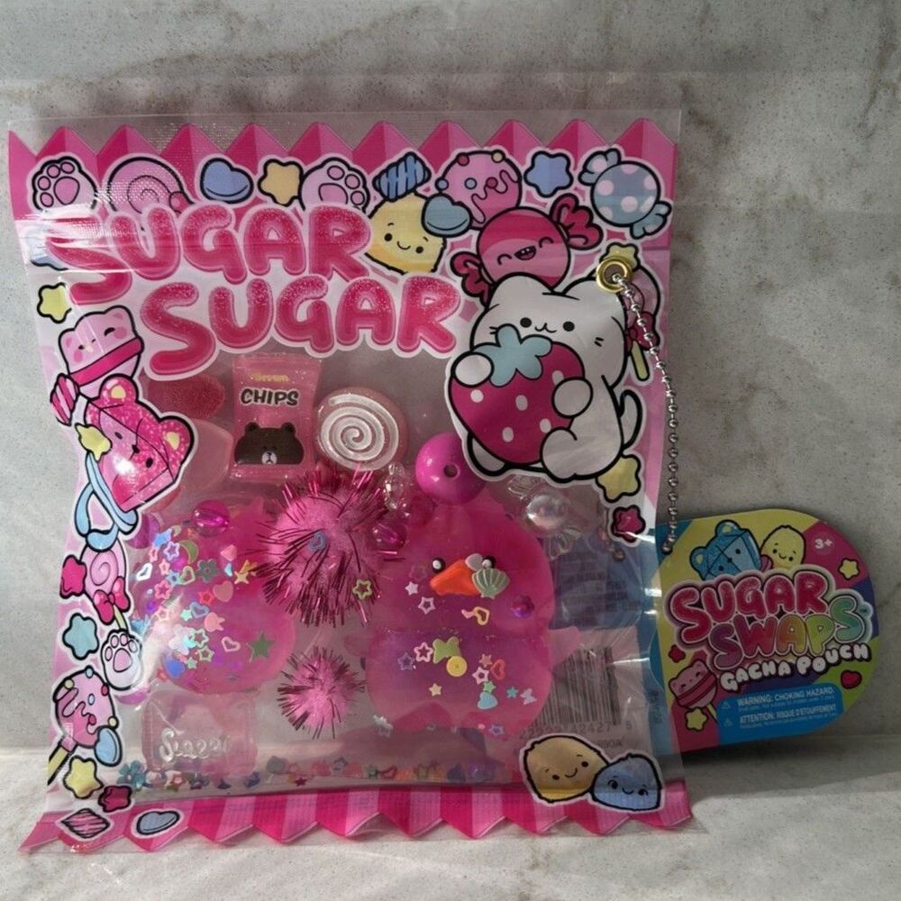 Sugar Swaps Gacha Pouch Trinket Charms feature cute, collectible squishy